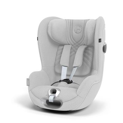 Cybex Sirona T i-Size Plus autostoel in Platinum White, uitgerust met 360° rotatie en geavanceerde veiligheidsvoorzieningen