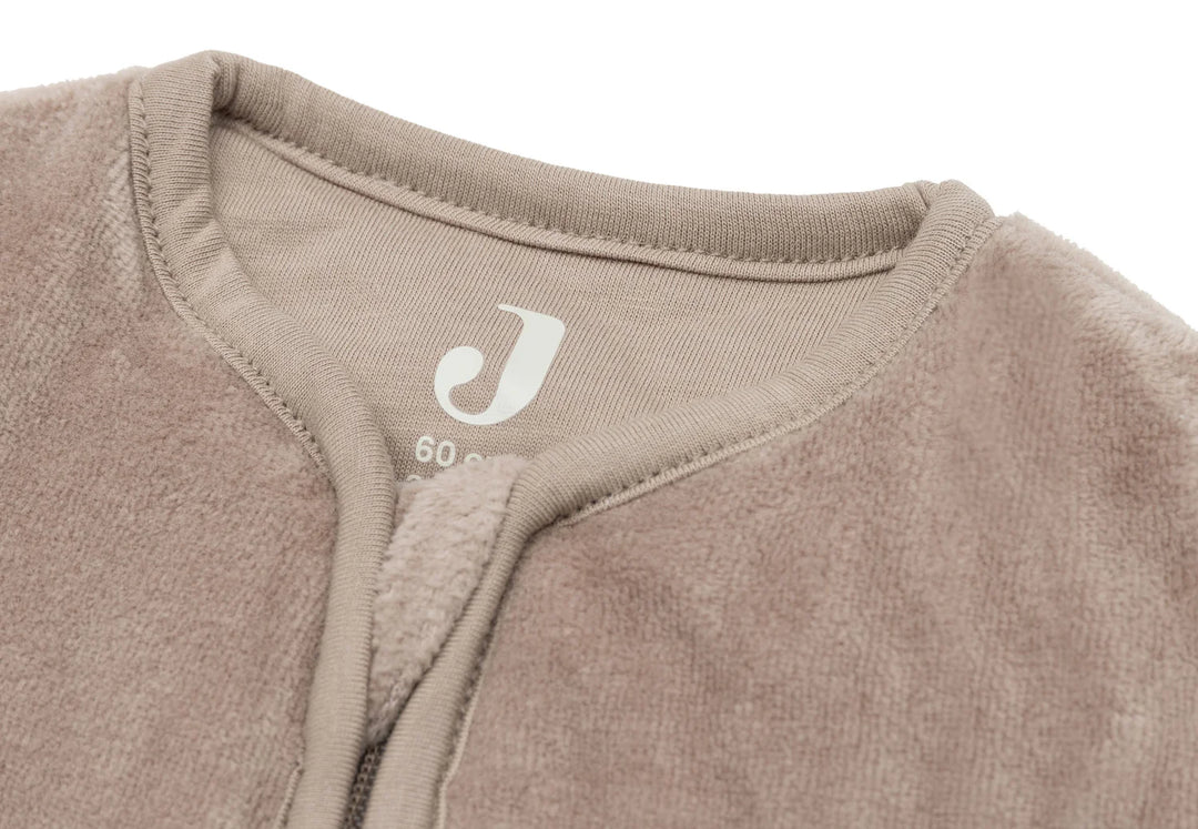 Jollein slaapzak 60cm Velvet Milky Coffee met afritsbare mouwen