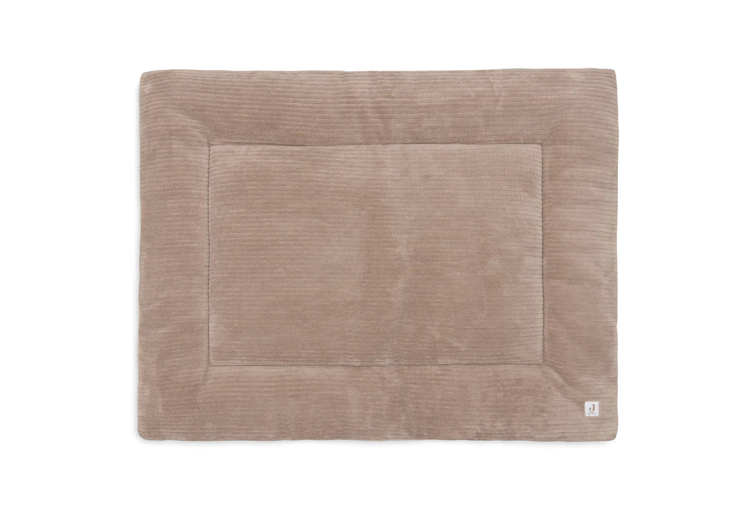 Jollein parklegger Cloudy Rib 75x95cm in Milky Coffee met teddy binnenkant