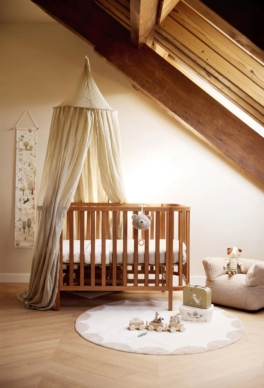 Kinderfauteuil Jollein Teddy in zandkleur Warm Sand