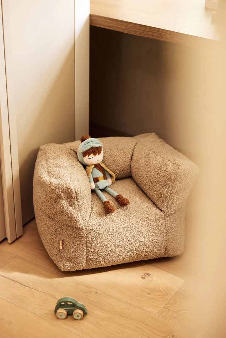 Kinderfauteuil Jollein Teddy in zandkleur Warm Sand