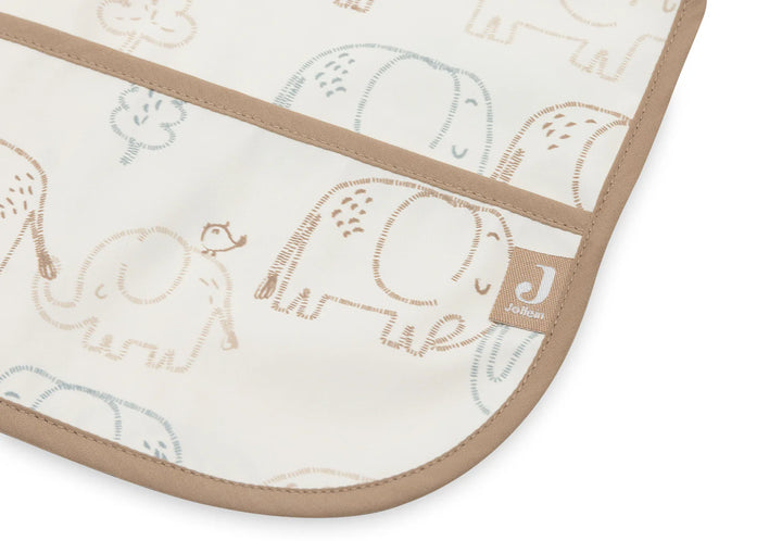 Jollein mouwslab Elephant Tales waterproof met olifantenprint