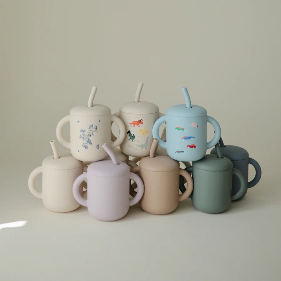 Mushie - Drinkbeker Met Rietje | Natural