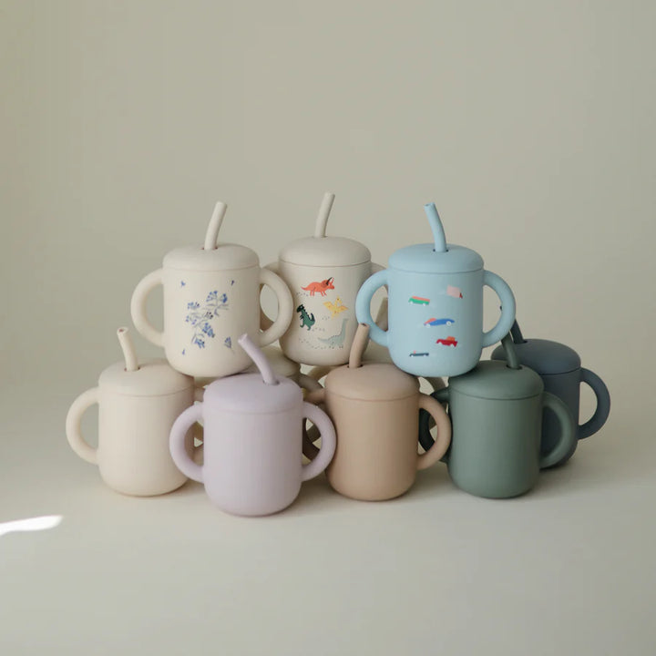 Mushie - Drinkbeker Met Rietje | Natural