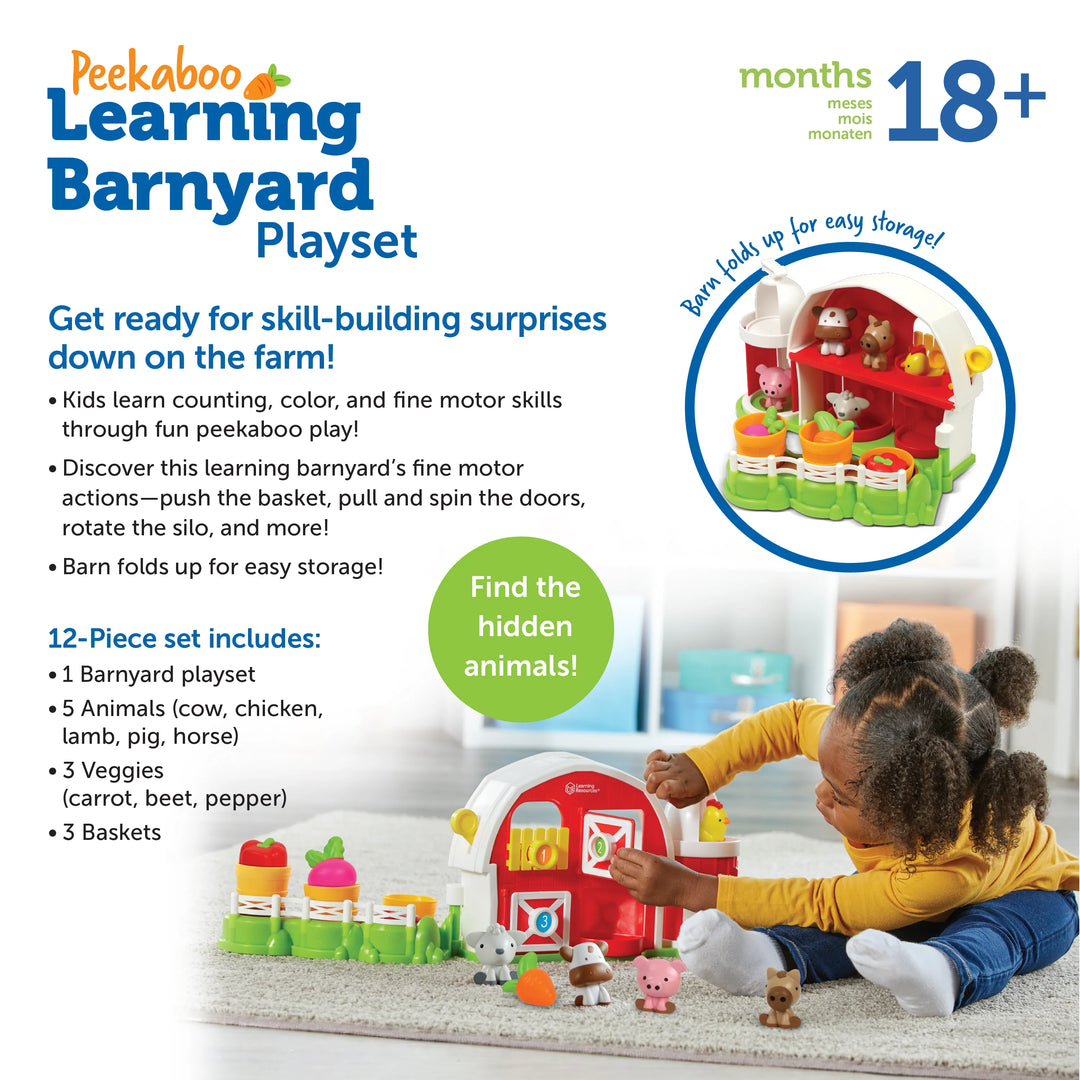 Learning Resources - Peekaboo Learning Barnyard Playset