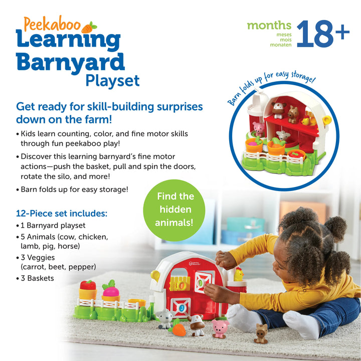 Learning Resources - Peekaboo Learning Barnyard Playset