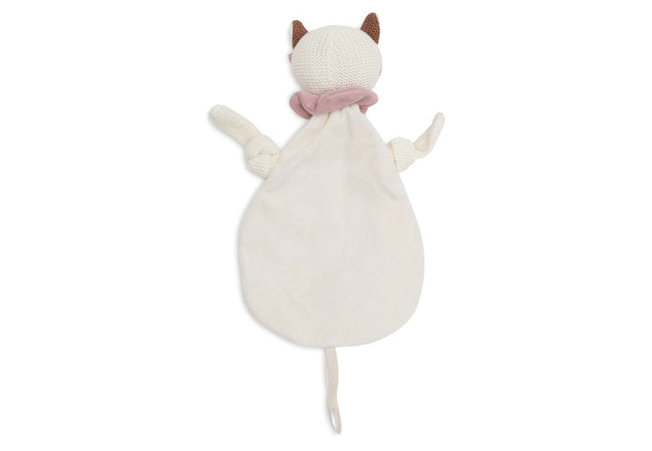 Fopspeendoekje Jollein Cat Jill met fleece buikje en gebreid hoofd
