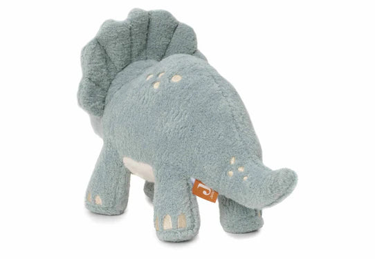 Jollein knuffel Roarsome in grijs blauw met ivoorkleurige vlekjes en een palmboompje