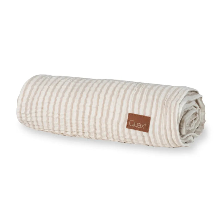 Quax Tetradoek Natural XL Stripes van 100% katoen, ideaal voor babyverzorging