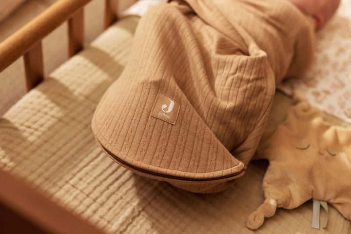 Jollein slaapzak wrapper 0-3m Ajour Biscuit met klittenbandsluiting