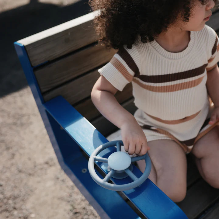 Mushie activiteitenspeeltje Spinner Wheel met zuignap, ideaal voor motorische ontwikkeling