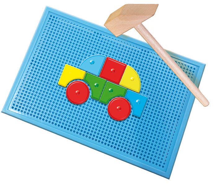 Ses Creative spel Mijn Eerste Hamertje Tik met houten hamer en kunststof vormpjes, geschikt voor kinderen vanaf 1 jaar.