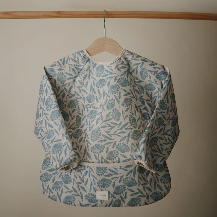Mushie – Mouwslab Blue Flowers | Lange Mouwen