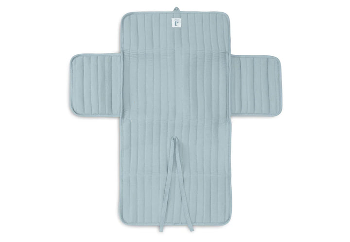 Jollein verzorgingsmatje hydrofiel Sea Green met opbergvakken en striksluiting