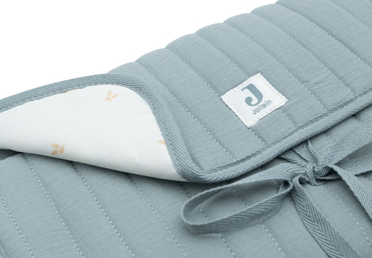 Jollein verzorgingsmatje hydrofiel Sea Green met opbergvakken en striksluiting