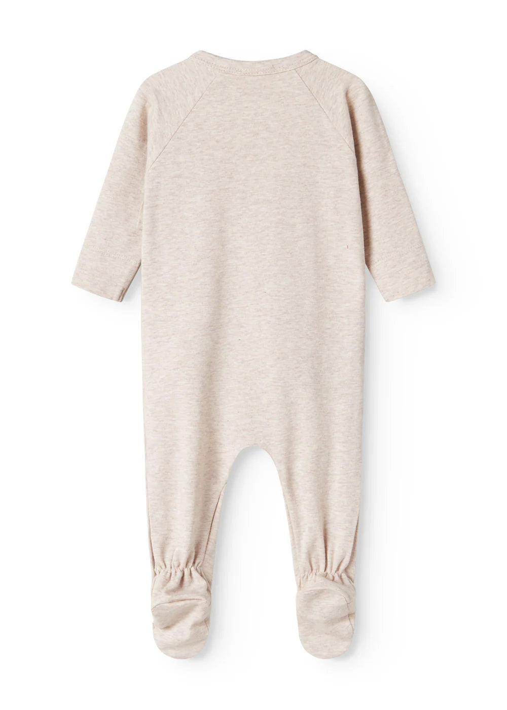 MarMar baby pyjama met voetjes en wikkelsluiting in beige melange
