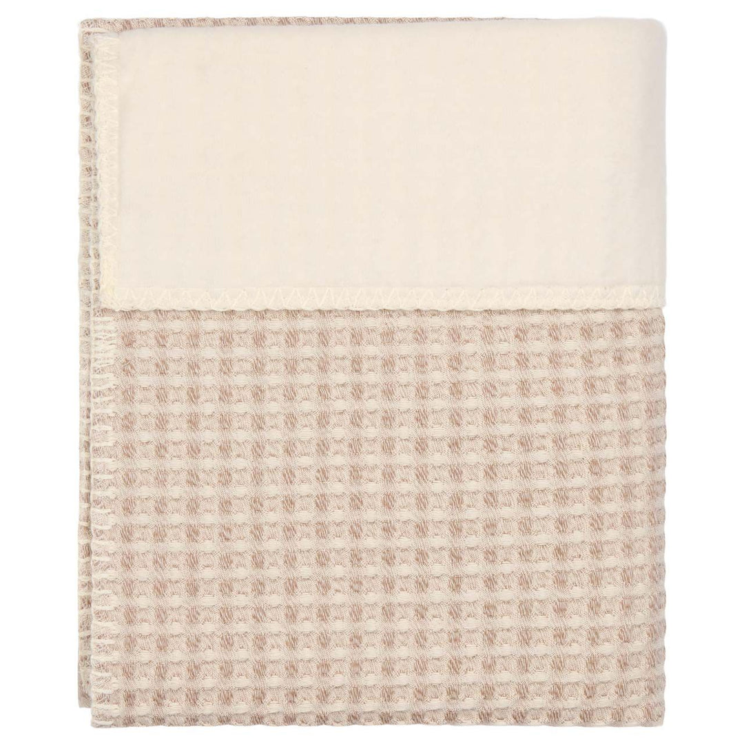 Koeka - Deken Ledikant Cotton Fleece Wafel Amsterdam 100 x 150 cm | Crumble