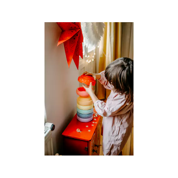 Stapelstein - Stenen Stapelstein Sint Kerst Special Mini Rainbow Pastel