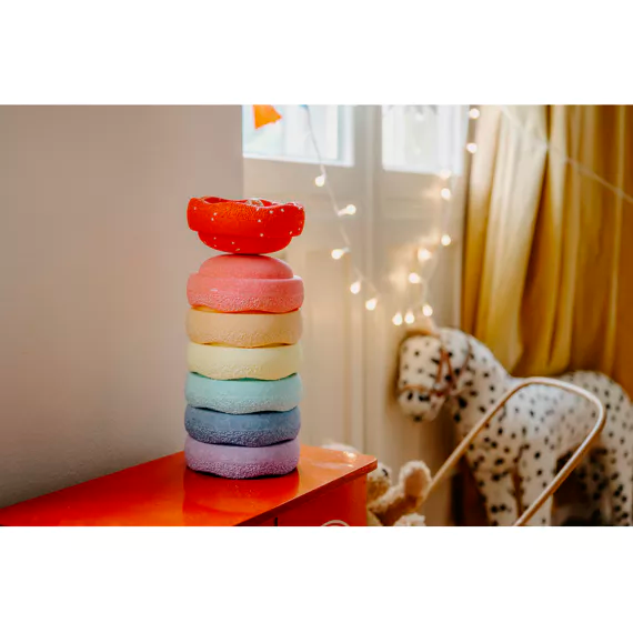 Stapelstein - Stenen Stapelstein Sint Kerst Special Mini Rainbow Pastel