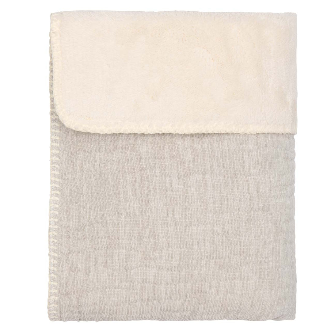 Koeka - Wiegdeken Teddy Rivoli 75 x 100 cm | Stone