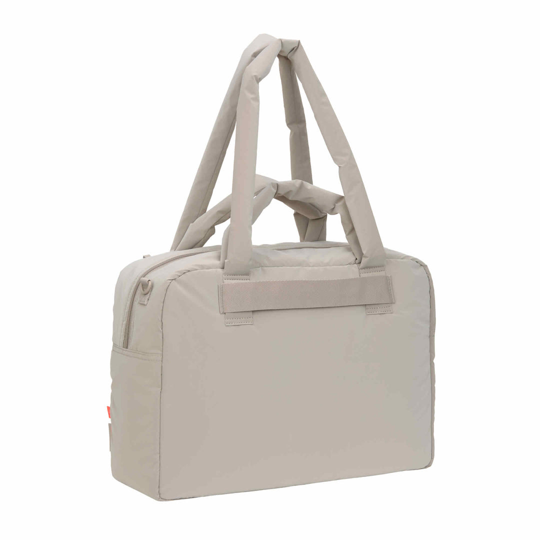 Beige Lässig verzorgingstas met laptopvak en kinderwagenbevestiging