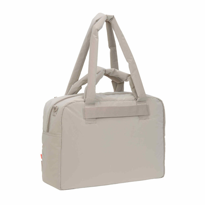 Beige Lässig verzorgingstas met laptopvak en kinderwagenbevestiging