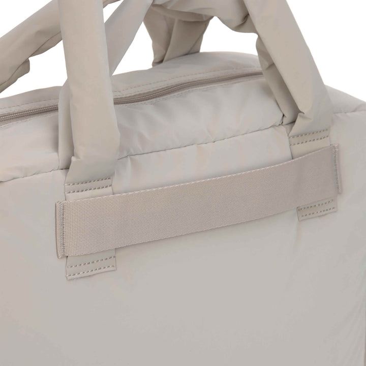Beige Lässig verzorgingstas met laptopvak en kinderwagenbevestiging