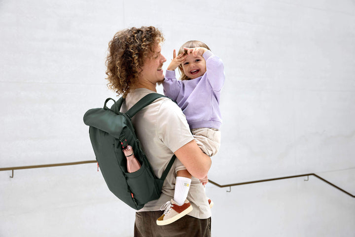 Groene Lässig Outdoor Rolltop rugzak met laptopvak en uitbreidbaar volume