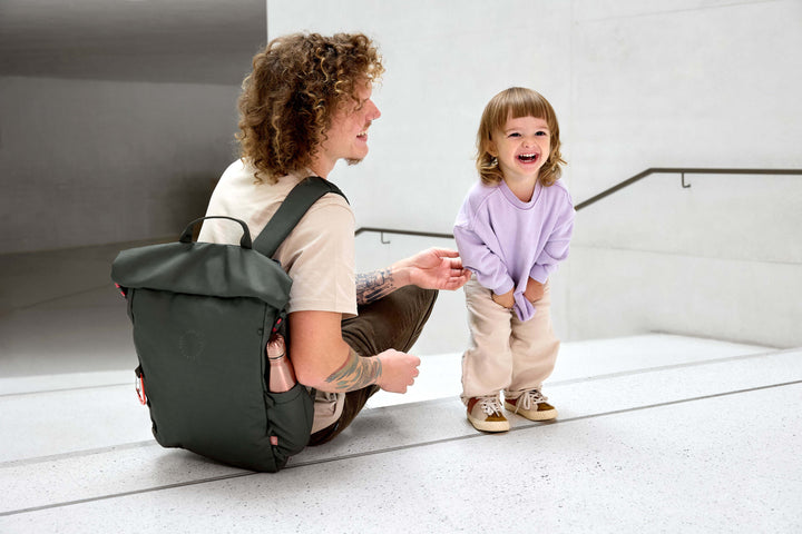 Groene Lässig Outdoor Rolltop rugzak met laptopvak en uitbreidbaar volume