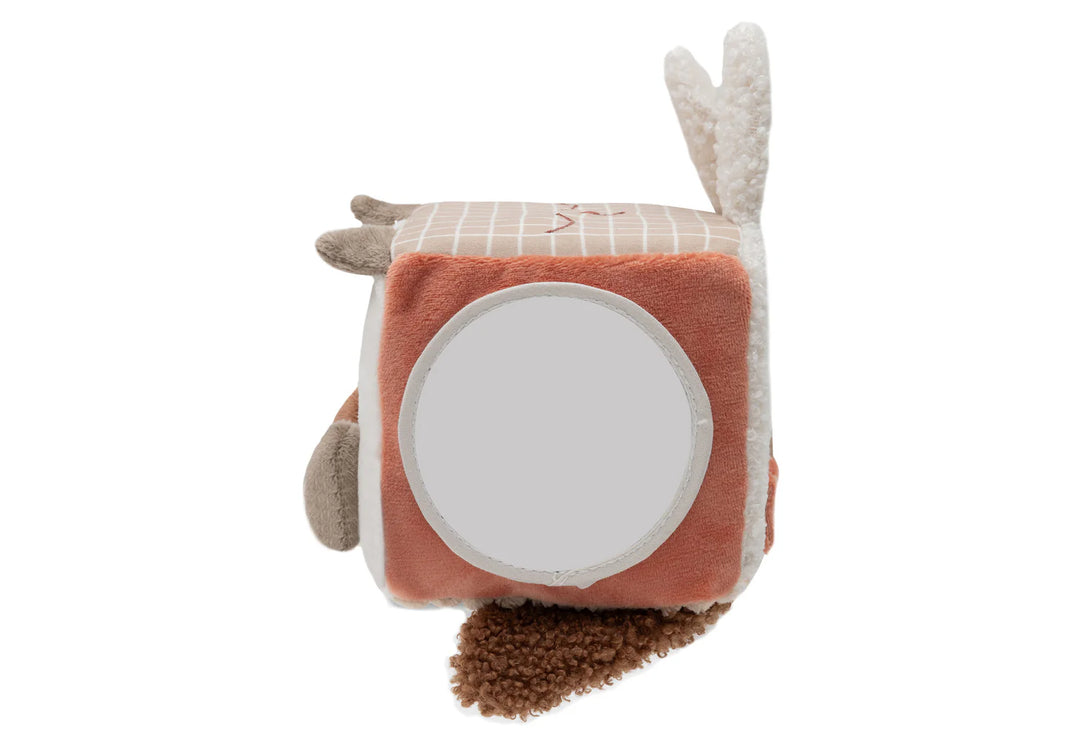 Jollein activiteitenkubus Animal Friends met dieren, rammelaar en knisperstof