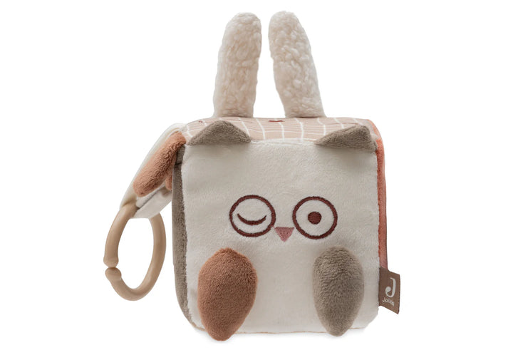Jollein activiteitenkubus Animal Friends met dieren, rammelaar en knisperstof