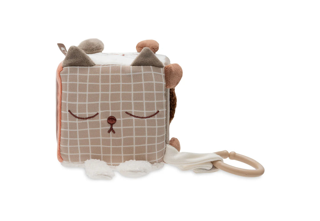 Jollein activiteitenkubus Animal Friends met dieren, rammelaar en knisperstof