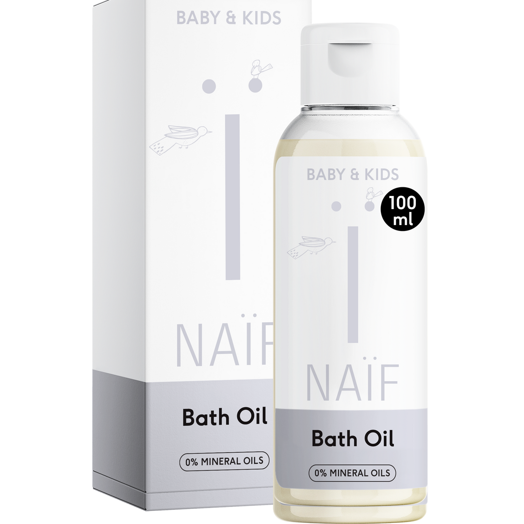 Naïf milde badolie baby 100ml met lijnzaadolie voor pasgeborenen