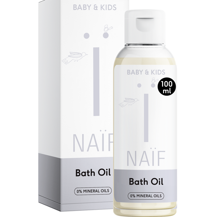 Naïf milde badolie baby 100ml met lijnzaadolie voor pasgeborenen