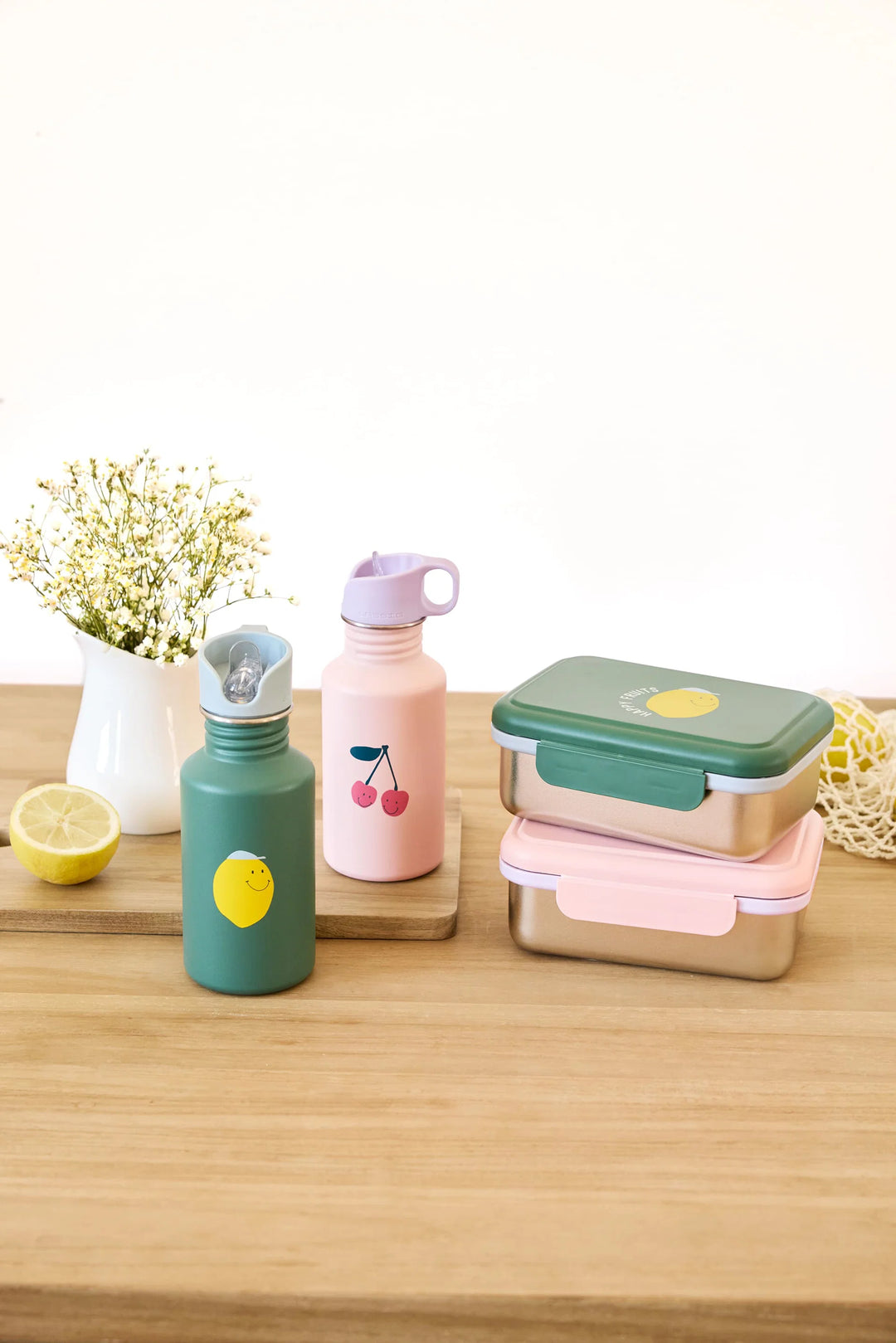 Lassig - Stalen Lunchbox Happy Fruits Cherry