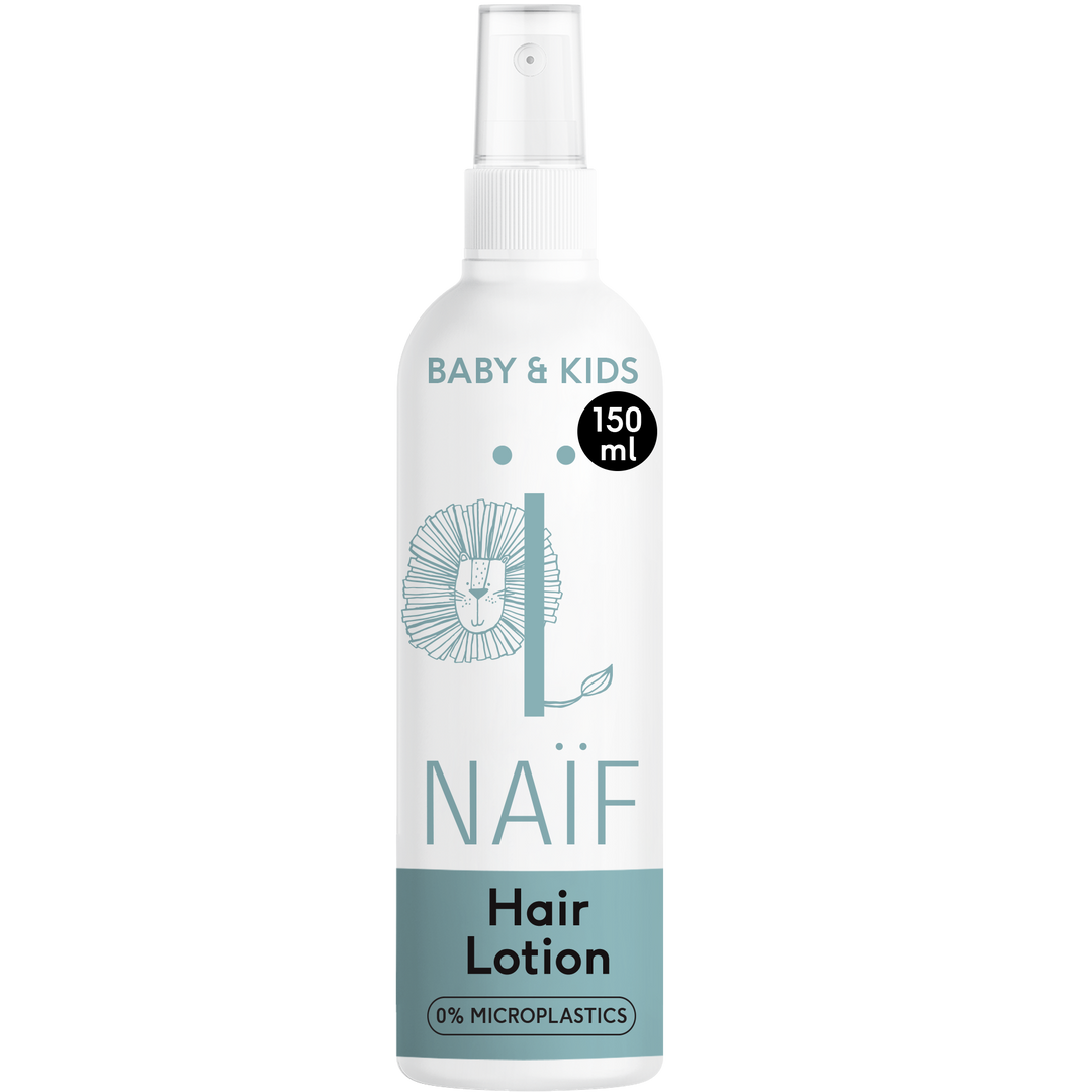Naïf haarlotion 150ml voor baby en kind tegen klitten en pluis met katoenzaadolie