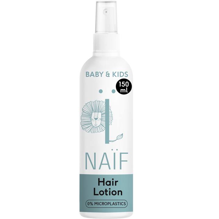 Naïf haarlotion 150ml voor baby en kind tegen klitten en pluis met katoenzaadolie