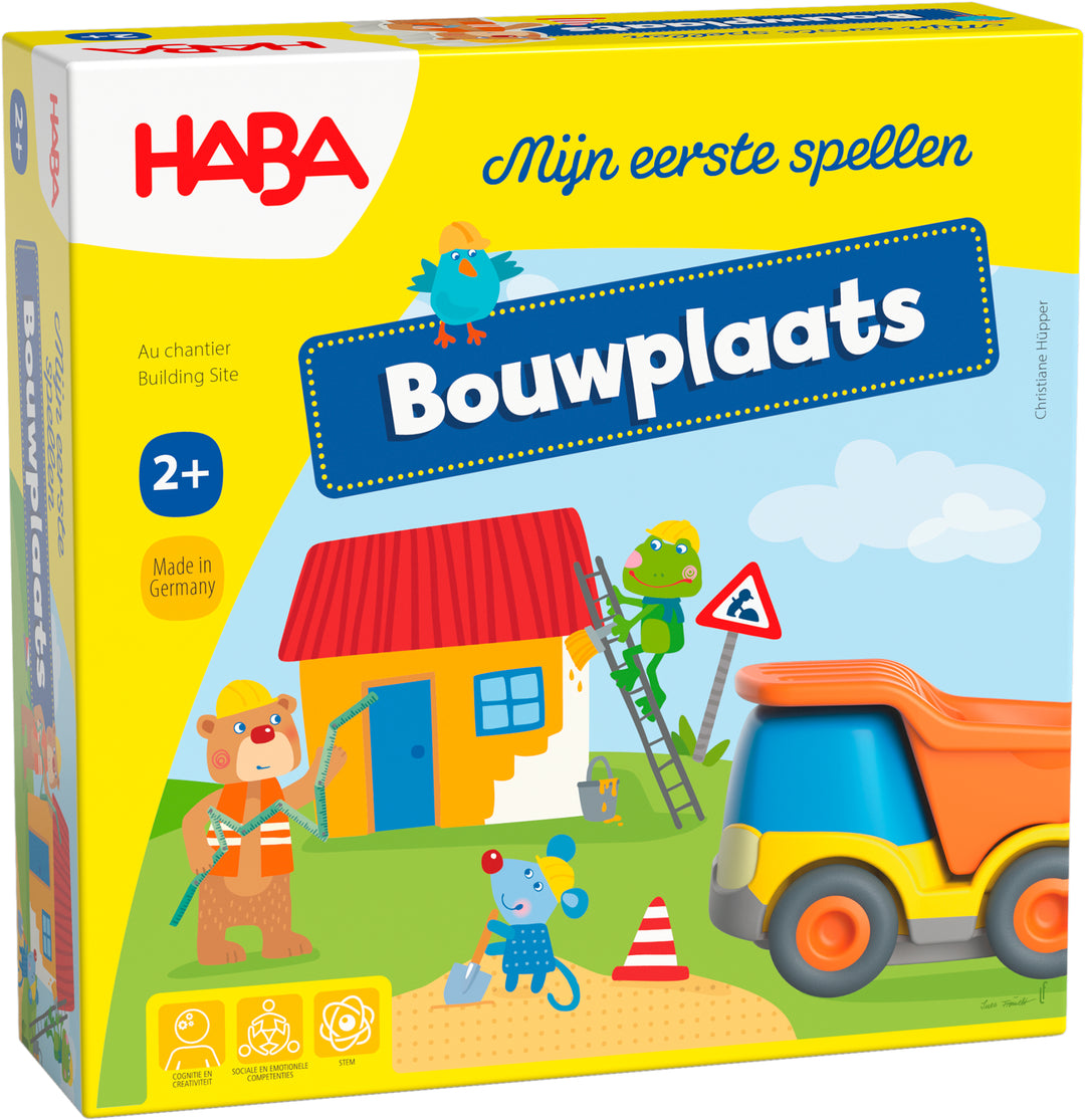 Haba - Mijn Eerste Spellen Bouwplaats | Bouw- en Memoryspel voor Peuters