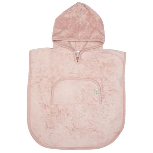 Timboo poncho Misty Rose met capuchon voor peuters van 1 tot 4 jaar