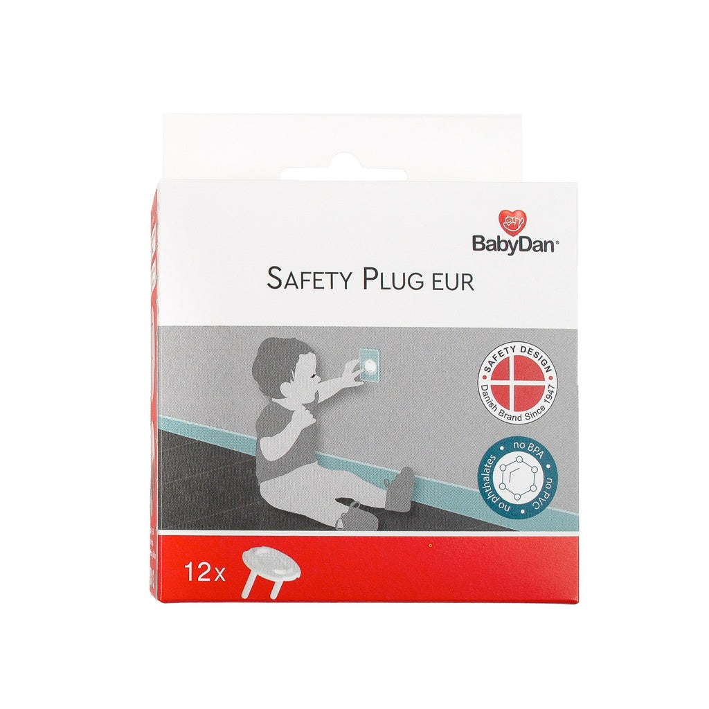 BabyDan stopcontactbeschermers met aarding, 6-pack inclusief sleuteltje