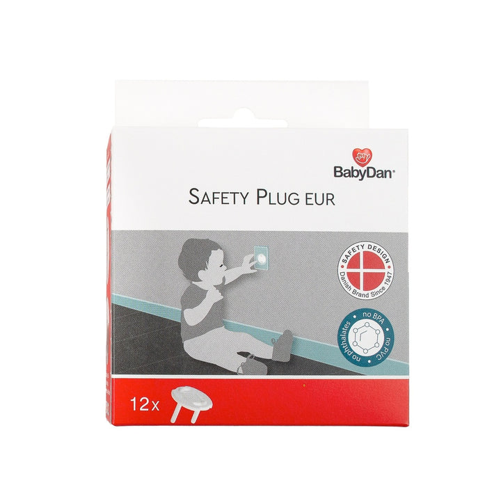 BabyDan stopcontactbeschermers met aarding, 6-pack inclusief sleuteltje