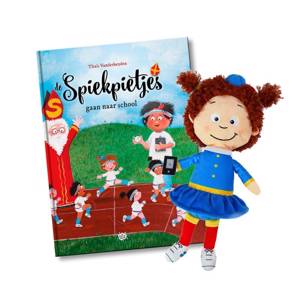 Boek De Spiekpietjes Gaan Naar School + Knuffel Spiekpietje (Meisje)