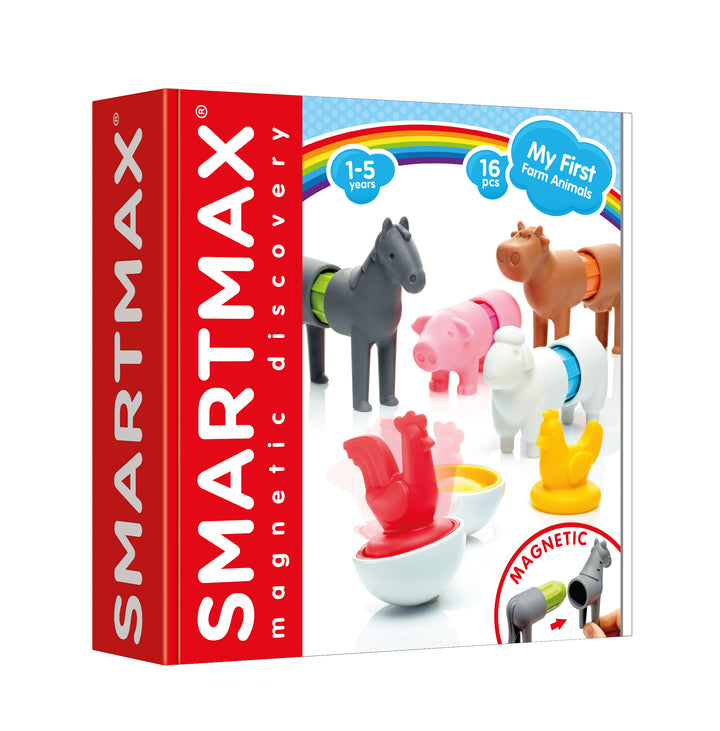 SmartMax My First Farm Animals magnetisch speelgoed, kleurrijke boerderijdieren voor peuters vanaf 1 jaar.