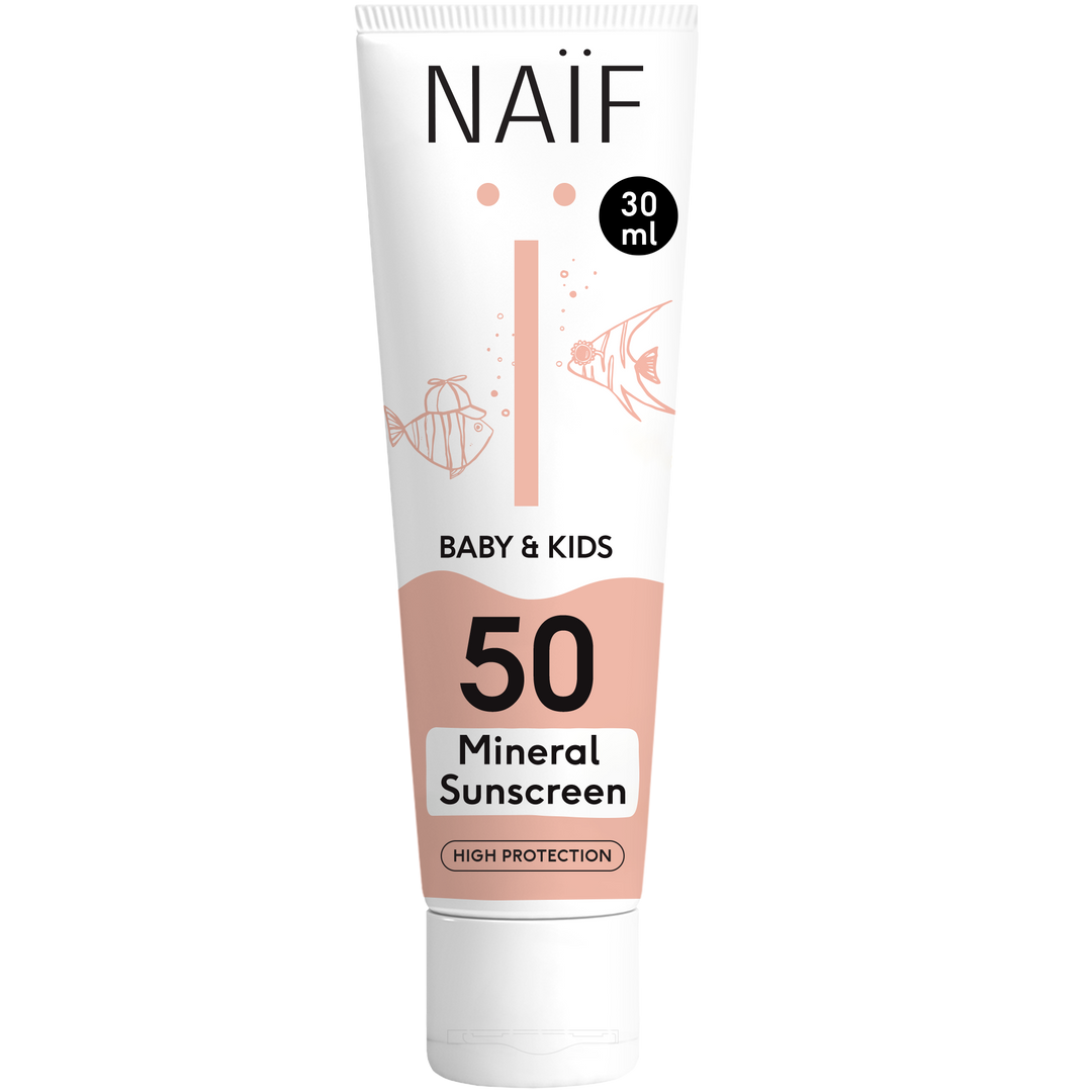 Naïf zonnecrème SPF50 kids 30ml voor gevoelige kinderhuid en onderweg