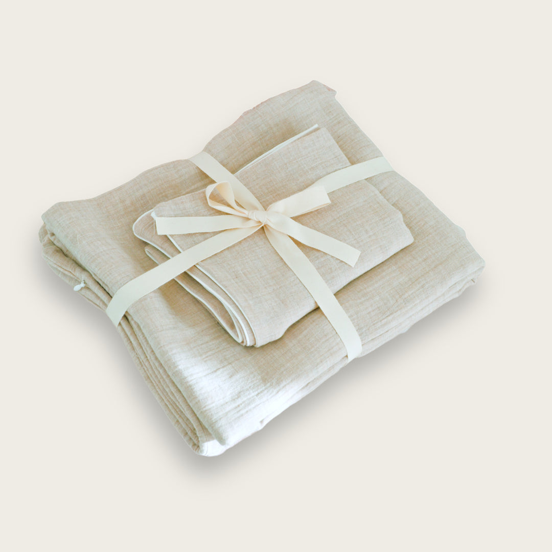 Donsovertrek Bed 100 x 135 cm Charlie Sand