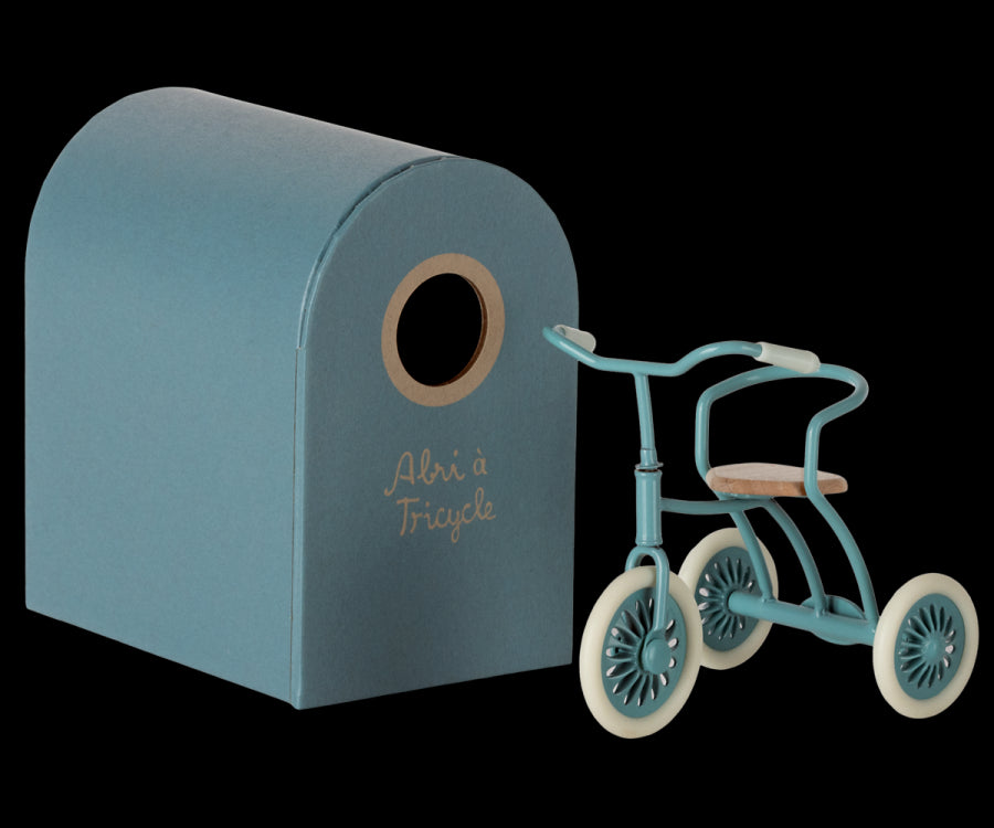 Miniatuur Fiets Abri A Tricycle Petrol Blue