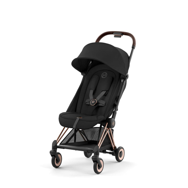 Cybex Buggy Coya Rose Gold / Sepia Black, ultracompact en luxe reisbuggy