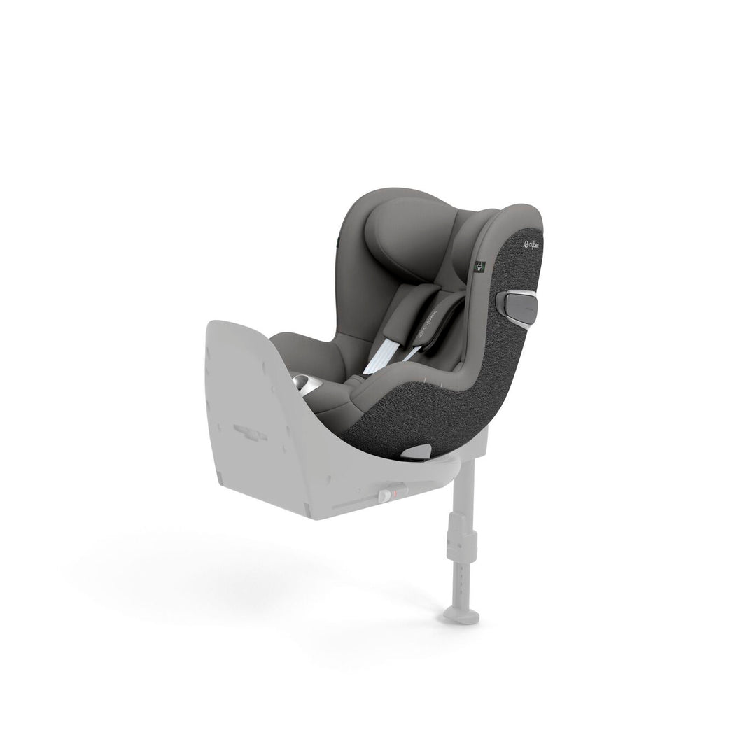 Cybex Sirona T i-Size autostoel in Mirage Grey, uitgerust met 360° rotatie en geavanceerde veiligheidsvoorzieningen