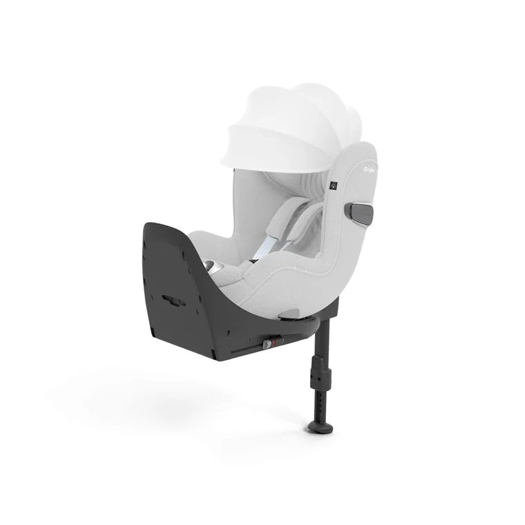 Cybex Sirona T i-Size Plus autostoel in Platinum White, uitgerust met 360° rotatie en geavanceerde veiligheidsvoorzieningen