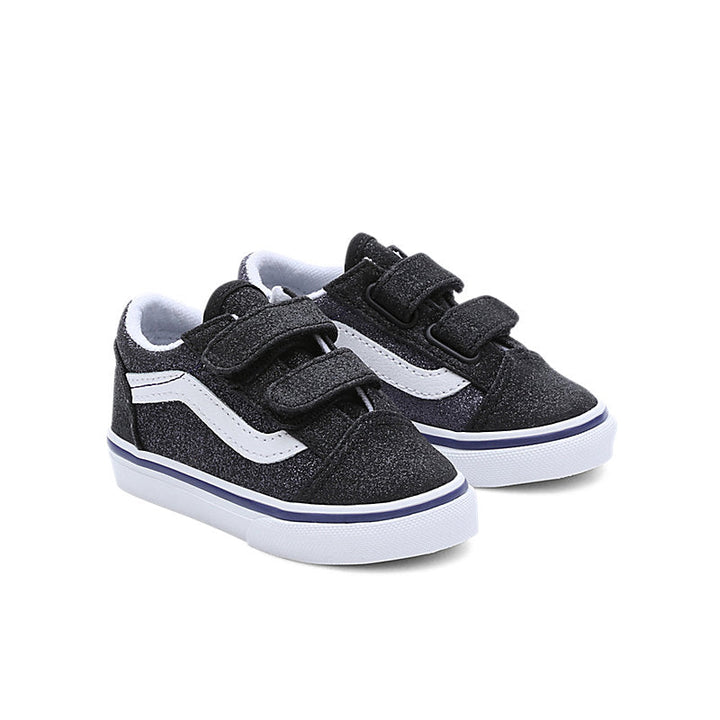 Sneakers Kids Old Skool Velcro Glitter Black / Navy